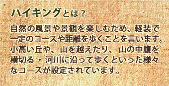 ハイキングとは？
